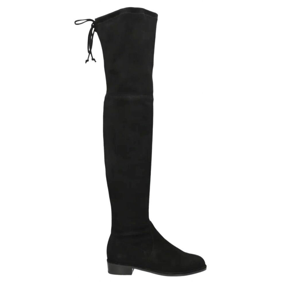 Stuart Weitzman Over The Knee Boots Womens 6.5 Black Vanland Suede New $950 MSRP